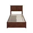 thumbnail image 5 of Felicity Twin XL Wood Platform Bed with Panel Footboard & Drawers in Walnut, 5 of 5
