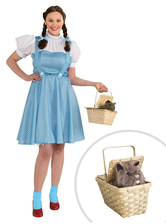 Plus Size Dorothy Costume for Adult and Deluxe Toto Basket