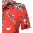thumbnail image 5 of SSLR Women Santa Claus Ugly Hawaiian Christmas Shirts Tropical Aloha Beach Shirt Button Down Shirts, 5 of 6