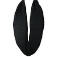 thumbnail image 3 of Wrapables® Winter Warm Knitted Infinity Scarf and Beanie Hat Set, Black, 3 of 4