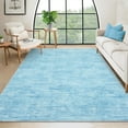 thumbnail image 2 of Hasoo Large Area Rug 10' x 13' Rugs for Living Room Washable Modern Soild Indoor Rug Soft Lightweight Carpet, Light Blue, 2 of 6