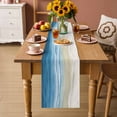 thumbnail image 2 of Haze Blue Summer Beach Table Runner 60 Inches, Nautical Coastal Beige Seaside Bed Runner Dresser Scarves Tabletop for Indoor Outdoor Parties/Ceremony/Banquet, 13" x 60", 2 of 8