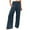 Dark Blue, variant on Seductiva Women's Wide Leg Pants High Waist Wide Leg Palazzo Pants for Women Smocked Elastic Waist Loose Comfy Casual Pajama Pants Pockets Beach Pants Loose Fit