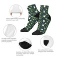 thumbnail image 5 of Fuzoiu Green Frogs Print Adult Socks, Crew Moisture-wicking Socks, Unisex Cushion Crew Socks,Casual Sports Ankle Socks, 5 of 7