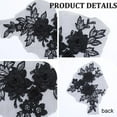 thumbnail image 6 of 4Pcs 3D Flower Embroidery Lace Applique Floral Embroidered Sew on Patches Flower Leaves Motif Trim Clothes Accessories, 6 of 6