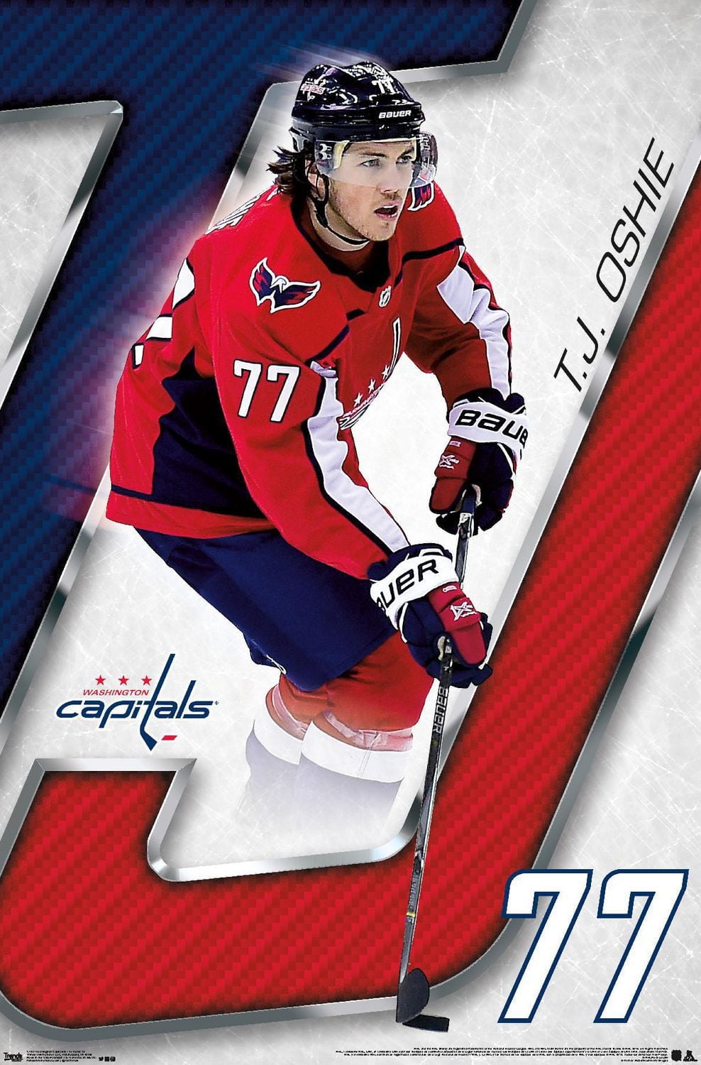 NHL Washington Capitals - T. J. Oshie 18 Wall Poster, 22.375" x 34"
