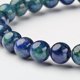 thumbnail image 2 of Pulsera elástica de cuentas de crisocola y lazuli naturales, redondas, de 54,5 mm, multicapa, 1 unidad, 2 of 2