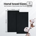 thumbnail image 2 of Infinitee Xclusives 100% Turkish Cotton Hand Towels 16 x 30 inches Pack of 4, Black, 2 of 7