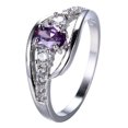 thumbnail image 5 of HeartsAndYou 2.3ct Natural Purple Amethyst Engagement Ring 14k SOLID White Gold Solitaire, 5 of 9