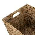 thumbnail image 6 of (6 pack) Better Homes & Gardens Large Water Hyacinth Decorative Storage Basket with Handles, 14 in x 11 in x 8.5 in, 6 of 12
