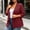 Wine-12, variant on Nugftut Plus Size Blazers for Women 3/4 Sleeve Business Casual Blazer with Padded Shoulder Straps and Lining Work Office Suit