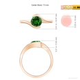 thumbnail image 5 of ANGARA Semi Bezel-Set Solitaire Lab Grown 1.5 Ct Emerald Bypass Engagement Ring for Women in 14K Rose Gold (Size-7.5mm) | May Birthstone, Anniversary, Jewelry Gift for Women | Lab-Grown Emerald Ring, 5 of 9