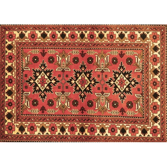 Ahgly Company Indoor Rectangle Persian Brown Traditional Area Rugs, 2' x 4'