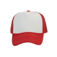 thumbnail image 2 of Top Headwear Men's Blank Rope Trucker Foam Mesh Plain White/Red, 2 of 2