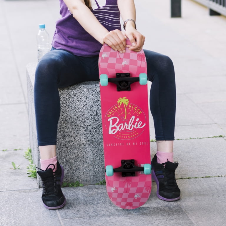 Barbie Malibu Beach 31" Pink Checkered Skateboard photo 5