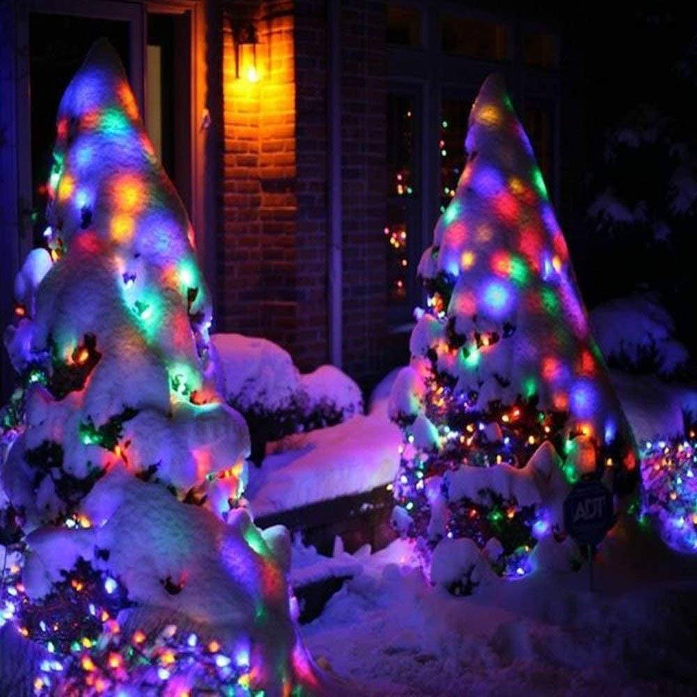 2 Pack Solar String Lights 72ft 22m 200 LED 8 Modes Solar Powered Outdoor Lighting Christmas Fairy Lights for Xmas Tree Garden Homes Wedding Party Decor (Multicolor)