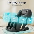 thumbnail image 2 of BOSSCARE 4D Zero Gravity Shiatsu SL Track Massage Chair with USB Port and Full Body Rolling, Soft Leather, Black, 2 of 12