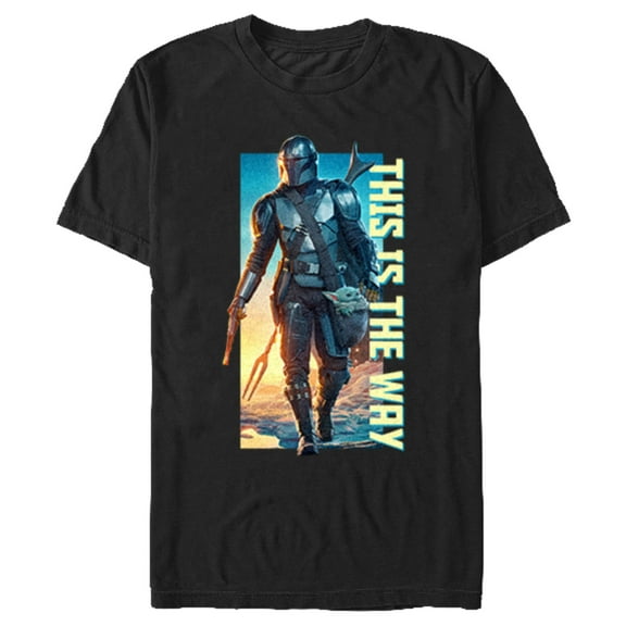 Men's Star Wars: The Mandalorian Din Djarin This is the Way Epic Poster Graphic Tee Black 3X Large