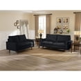 thumbnail image 5 of Enor Furniture Clairmont 70" Upholstered Fabric Sofa with Square Arm in Black, 5 of 19