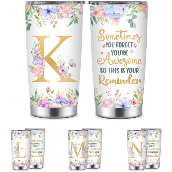 Monogrammed Gifts for Women personalized gifts for women Initial Gifts for Women 20 Oz Insulated Tumbler Christmas Birthday Gifts for Women Letter K Personalized Initial Tumbler