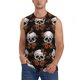thumbnail image 1 of Fotbe Butterfly Skull Men's Camiseta sin Mangas Estampada para Hombres, Playera Casual para Gimnasio, Entrenamiento, Playa-Small, 1 of 7