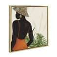 thumbnail image 2 of Kate and Laurel Sylvie So So Tropical Framed Canvas Wall Art by Mary Joak, 22x22 Gold, Decorative Feminine Nature Art For Wall, 2 of 6
