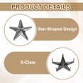 thumbnail image 3 of 100 Pcs Rivets Étoile, 20mm Métal 5 Griffes Clous Punk Rivets, Gris Foncé, 3 of 6