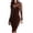 Coffee, variant on Velvet Mesh Dress, Long Sleeve Mini Dress with Round Neck, Women’s Party and Casual Dress for Holiday, Wedding, Date Night