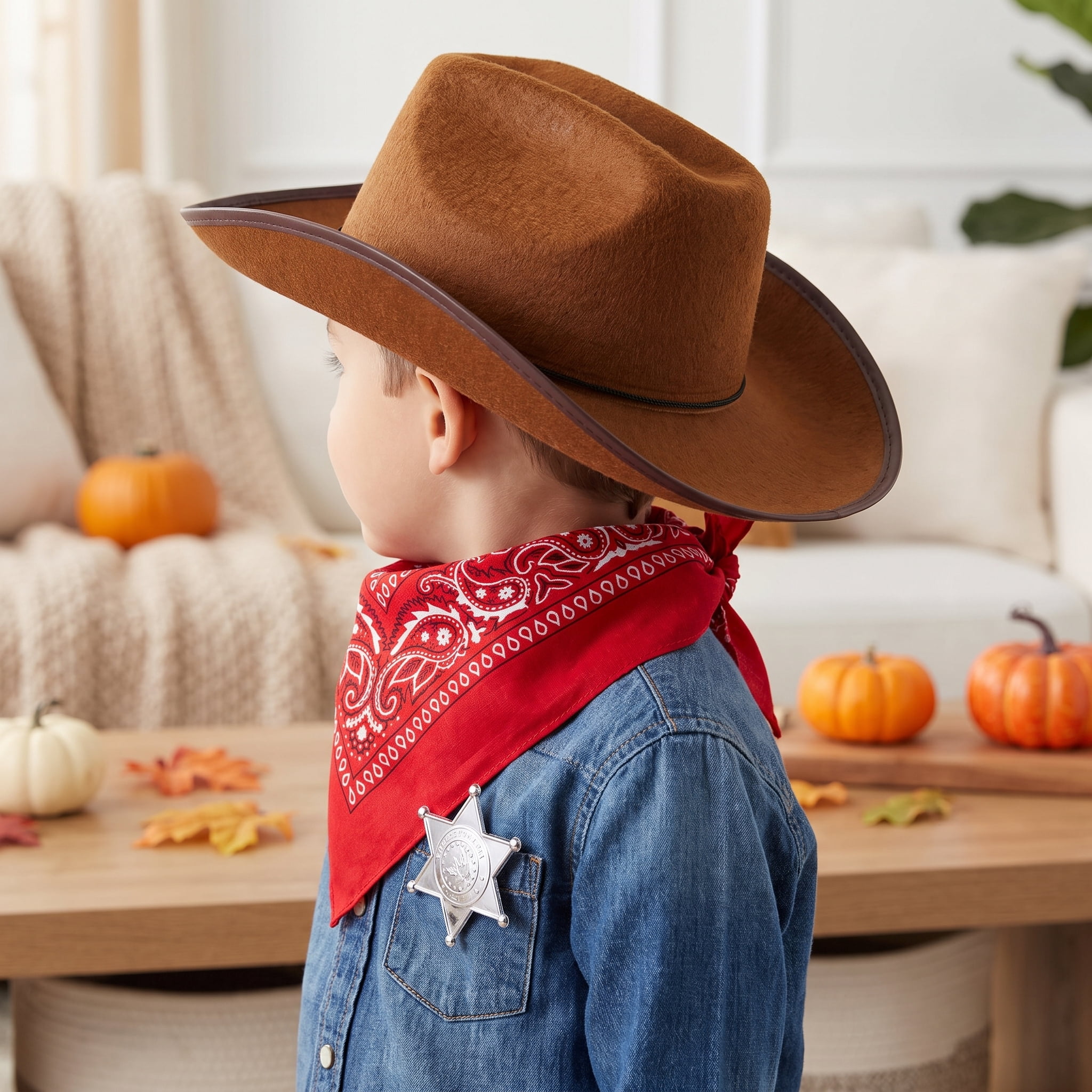 Cowboy Costume Accessory Kit for Children, Brown, 3 Pieces, Halloween by Way To Celebrate