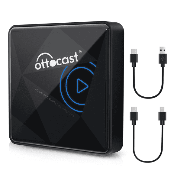 Ottocast U2AIR Pro Wireless CarPlay Adapter, Converts Wired to Wireless CarPlay, 5GHz Wi-Fi, Auto Connect, Plug and Play for iPhone