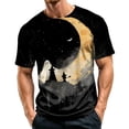 thumbnail image 3 of Mens Halloween Shirts Short Sleeve Crew Neck Pumpkin Bat Pullovers Causal Loose Funny Tees, XL, 3 of 7
