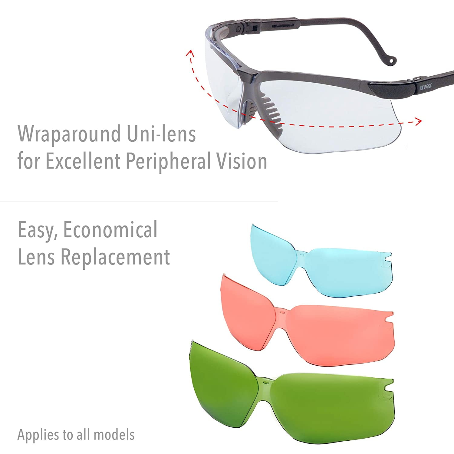 Black Frame with SCT-Blue Lens & Uvextreme Anti-Fog Coating Uvex by Honeywell Genesis Safety Glasses S3211X Black Frame with SCT-Blue Lens & Uvextreme Anti-Fog Coating Uvex by Honeywell Genesis Safety Glasses S3211X