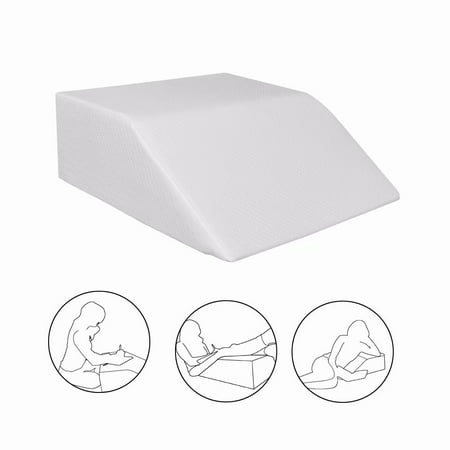 Akoyovwerve Bed Wedge Pillow - Premium Hybrid Memory Foam Trapezoid Cushion to Elevate Upper Body for Acid Reflux, Snoring and