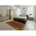 thumbnail image 5 of Ahgly Company Machine Washable Indoor Square Contemporary Saddle Brown Area Rugs, 3' Square, 5 of 7