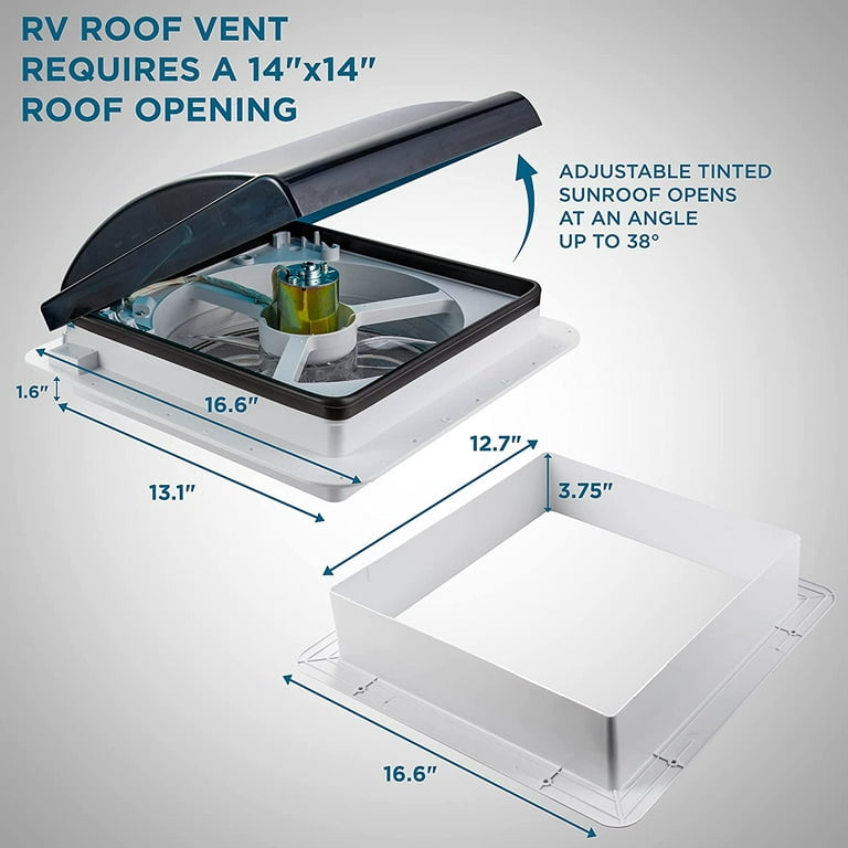 Hike Crew 14‚äù RV Roof Vent Fan with Remote