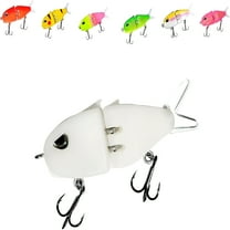 BESTSKY Mini Glide Bait for Bass Fishing Small Glide Multi-Jointed Swimbait Wobbler Slow Sinking Swimming Bait with Double Hook for Freshwater Saltwater Bass Trout Pike Fishing