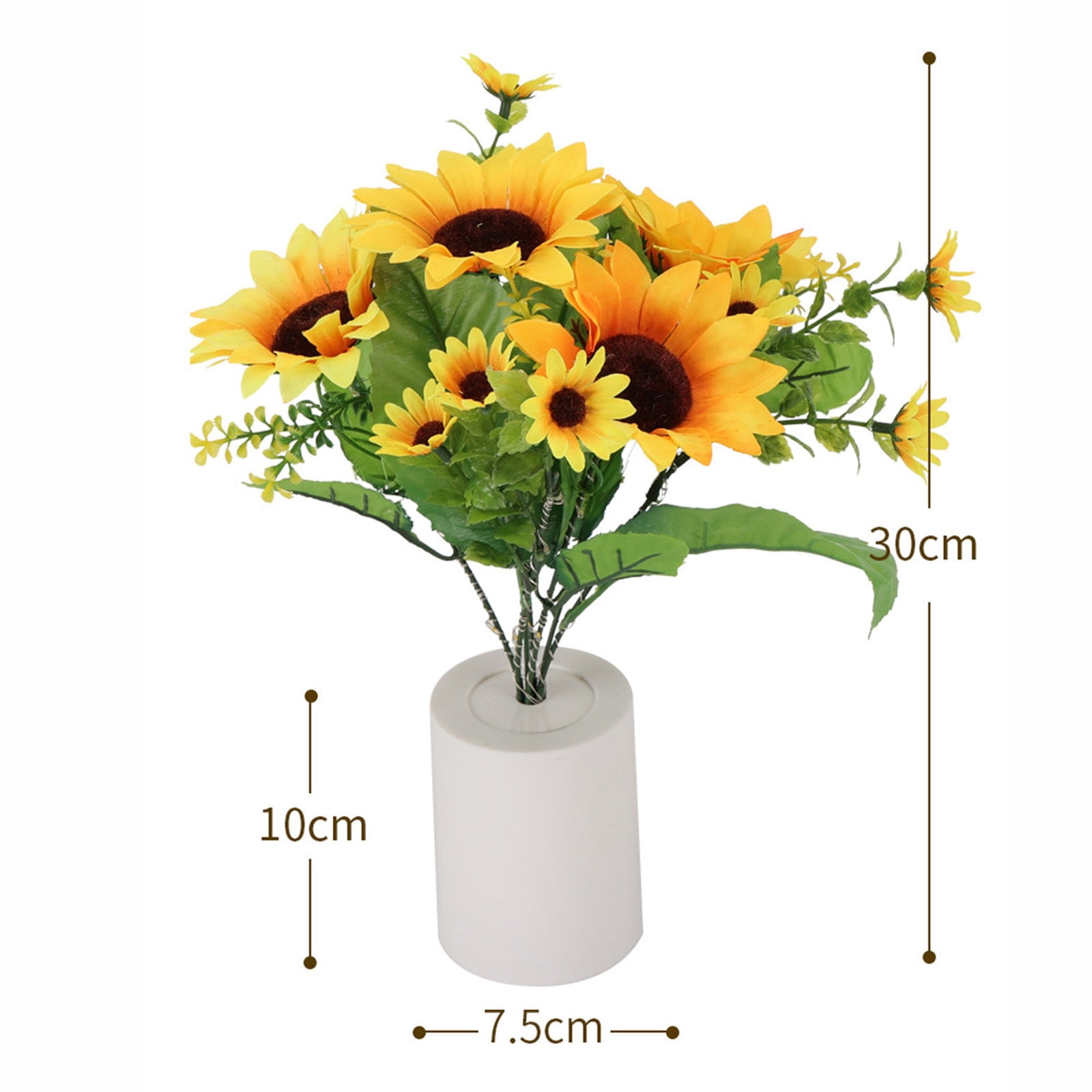 50% 0ff Clearance! Flower Lamp Rechargeable Sunflower LED Simulation Night Light Room Bedroom Bedside Decoration Light