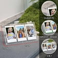thumbnail image 3 of Trianu 3" x 2" Transparent Photo Frame for Polaroid Mini, 2 Pack Simple and Creative Vertical 3 Grid Table Photo Frame, for Home Desktop Office, Desktop Mini Photo Album Collection, 3 of 8