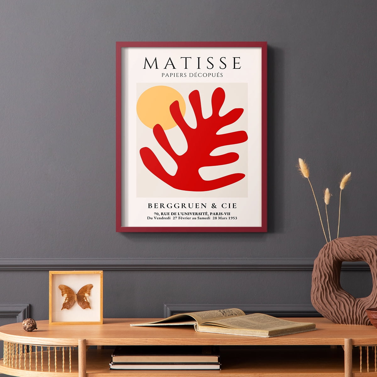 Matisse CLXX Framed Print in Red Solid Wood 8 x 10 Framed Print