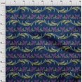 thumbnail image 3 of oneOone Polyester Lycra Fabric Leaves & Floral Artistic Print Fabric BTY 56 Inch Wide, 3 of 4