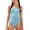 Light Blue, variant on Bigetiay Girls One Piece Swimsuits Classic Spaghetti Strap Ruched Swimwear Kids Bathing Suits 15-16 Years