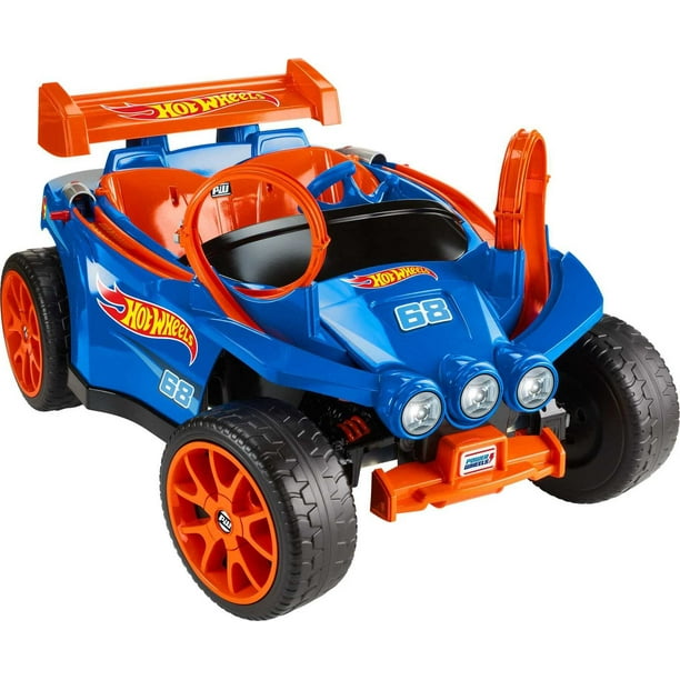 Power Wheels Hot Wheels Racer Battery-Powered Ride-On and Vehicle Playset  with 5 Toy Cars 