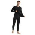 thumbnail image 2 of Zimjoy Mens Thermal Underwear Long Johns Thermal Set Fleece Base Layer Skiing Thermals Bottom Top Sets for Winter Cold Weather, Black XL, 2 of 5