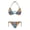 Colorful Geometric Cross Pattern, variant on Women's Two Piece Bikini Set Seashell and Starfish Print Swimwear Adjustable Halter Tie Side Vacation Regular Plus Size