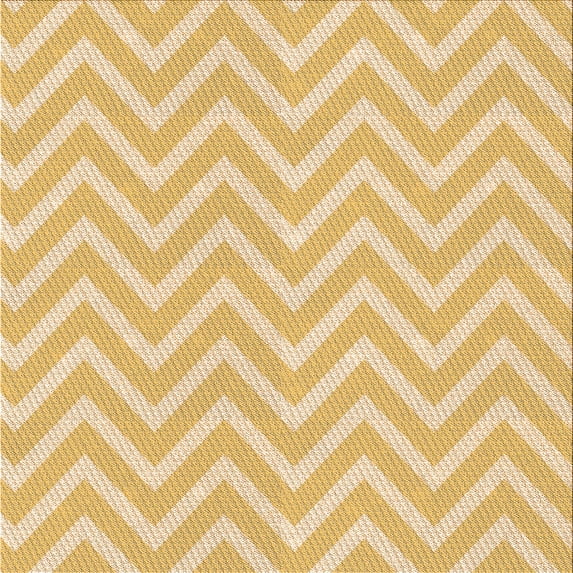 Ahgly Company Machine Washable Indoor Square Transitional Yellow Area Rugs, 8' Square