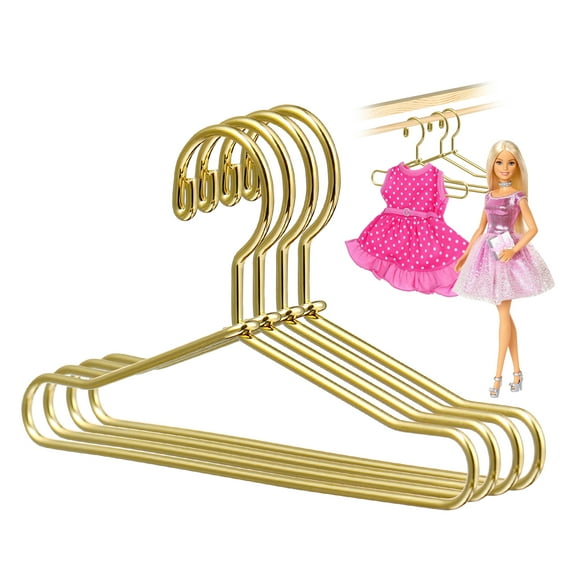 20 Pcs Metal Doll Clothes Hangers Small Clothes Hangers Mini Doll Clothes Racks