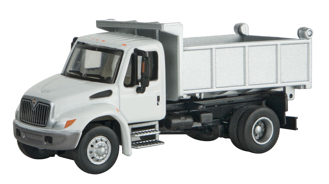 Walthers HO Scale International 7600 3-Axle HD Dump Truck Orange Cab/Silver Body 