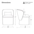 thumbnail image 4 of Spruce & Spring Rolling Dining Chairs, Spill-Proof & Stain Resistant Barrel Armchair with Casters, Modern Upholstered Seat and Removable Back Support Pillow for Kitchen Living Room, Wheat, 4 of 11
