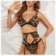 thumbnail image 2 of Conjunto de lencería sexy hueca con estampado de leopardo de dos piezas sexy de moda para mujer Fridja nalpqowj11787, 2 of 9