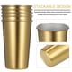 thumbnail image 2 of Paquete de 10 tazas de 500 ml de acero inoxidable de color dorado para fiestas, vasos de metal Irfora Oro/10 paquetes, 2 of 7
